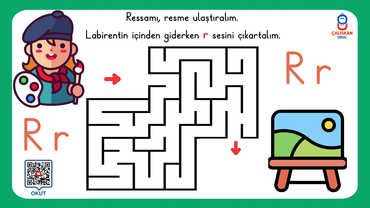 R SESİ LABİRENT ETKİNLİKLERİ