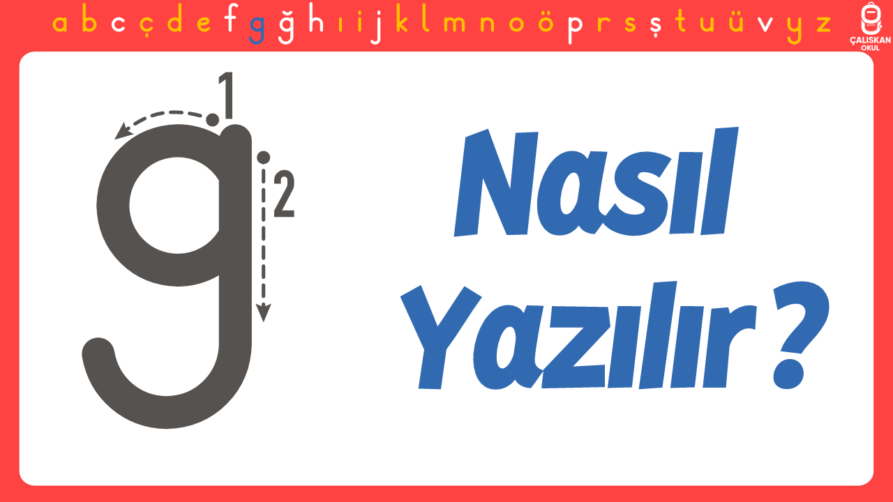 Küçük g Harfi Nasıl Yazılır? (Yeni Müfredat)