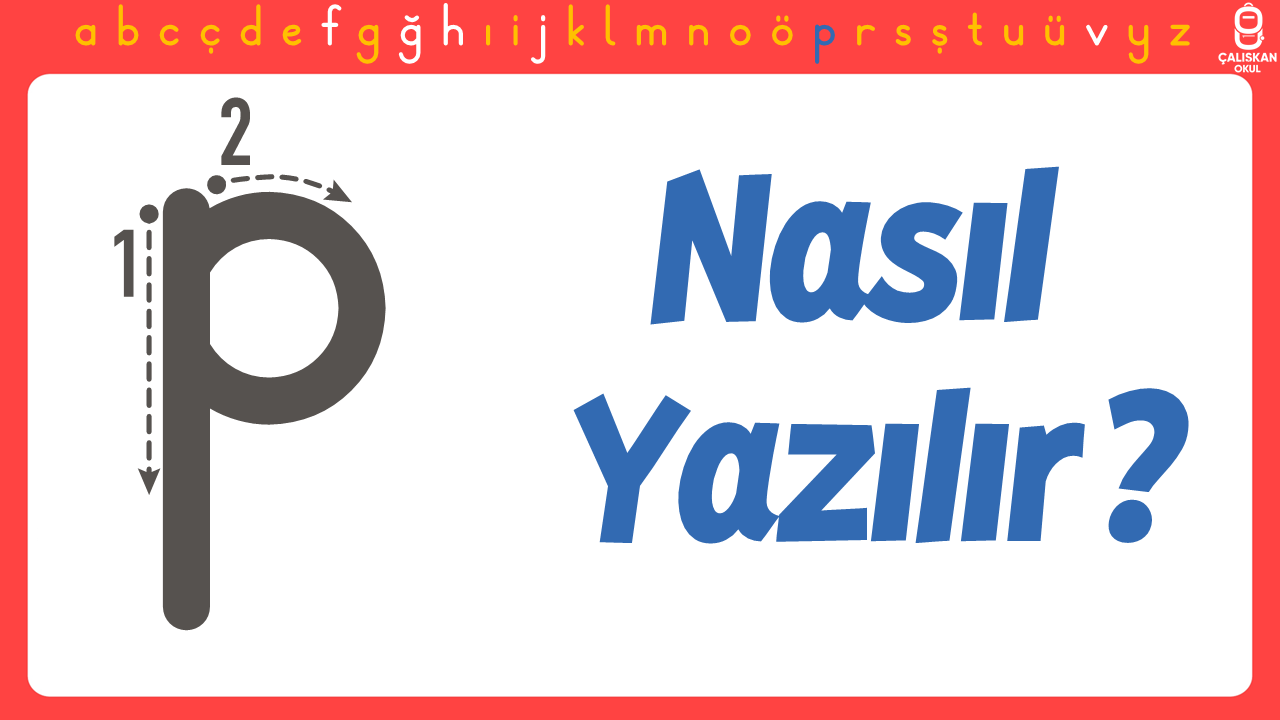 Küçük P Harfi Nasıl Yazılır? (Yeni Müfredat)