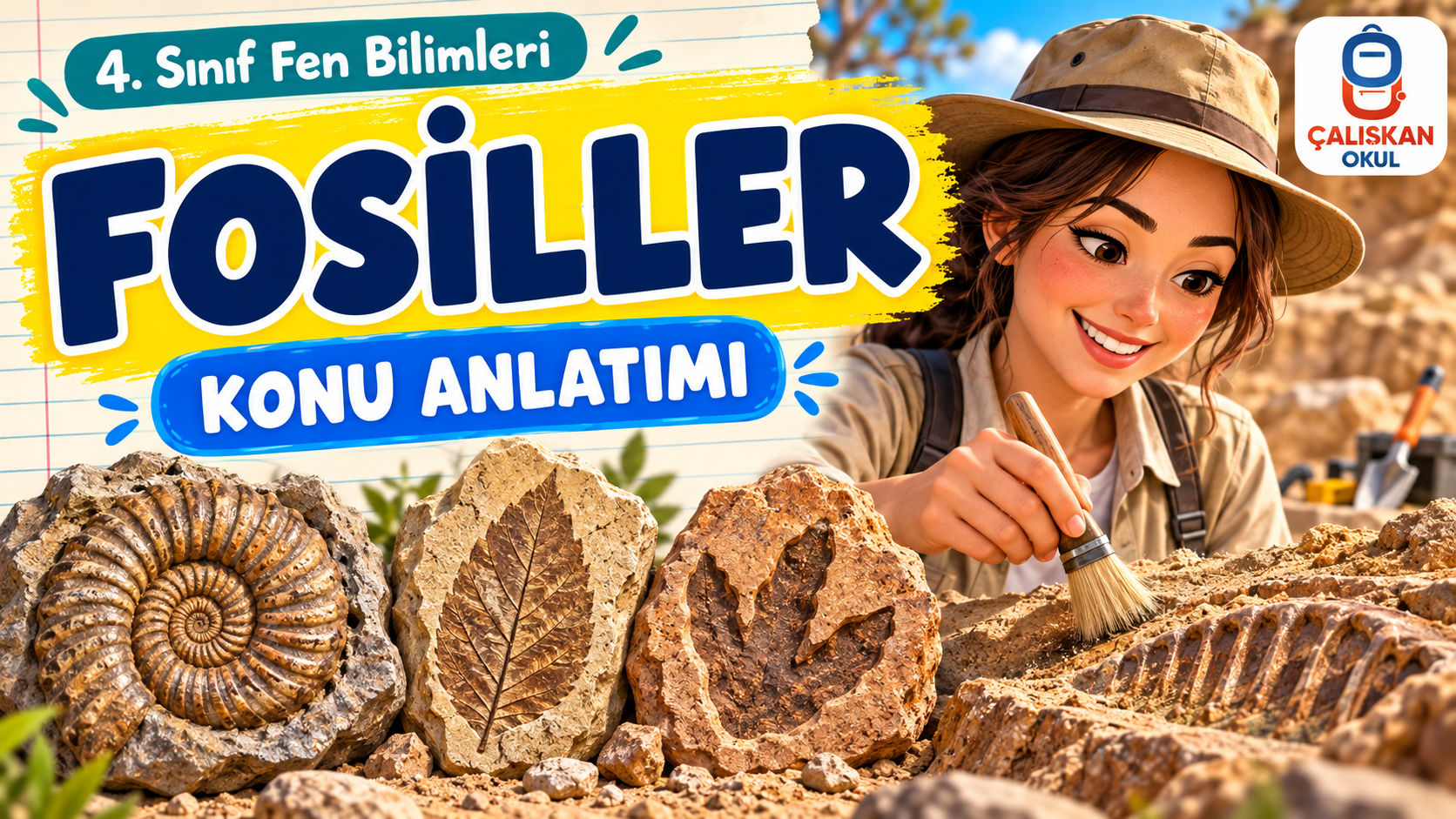 4. Sınıf Fen Bilimleri: Fosiller Konu Anlatımı ve PDF Posteri