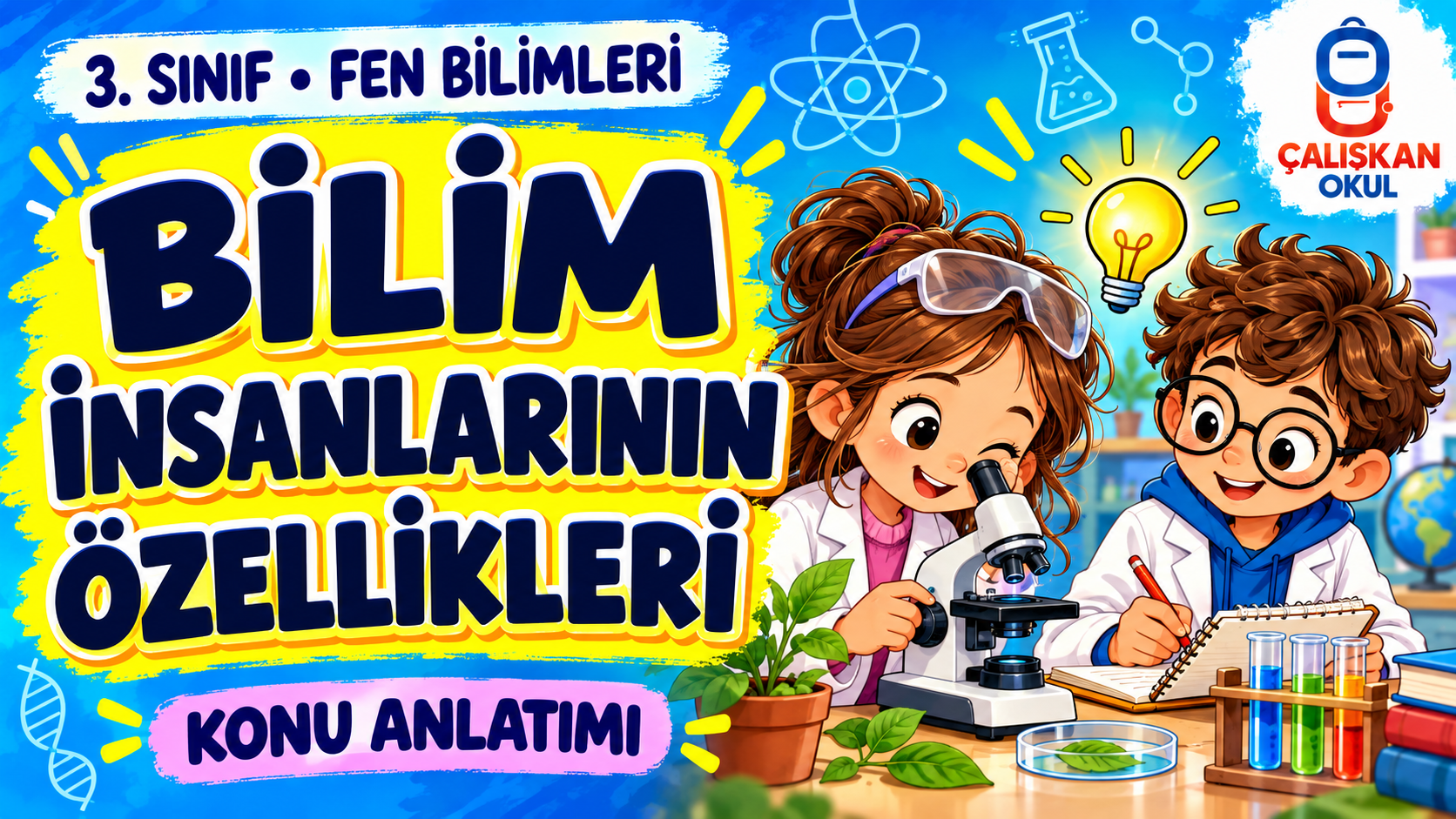 3. Sınıf Fen Bilimleri: Bilim İnsanlarının Özellikleri Posterleri PDF